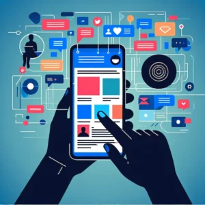 "Ilustrasi penggunaan Instagram Story Viewer untuk melihat cerita Instagram secara anonim, dengan tampilan aplikasi di smartphone dan ikon Instagram."